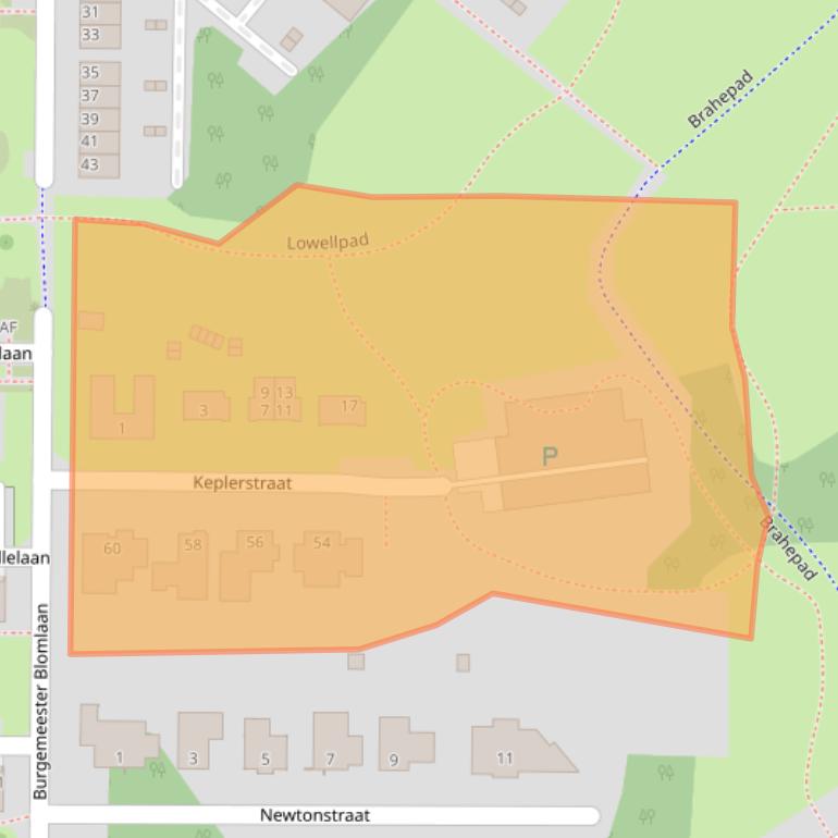 Kaart van postcodegebied 4624SJ.