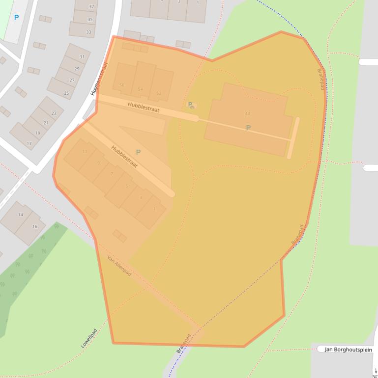 Kaart van postcodegebied 4624SM.