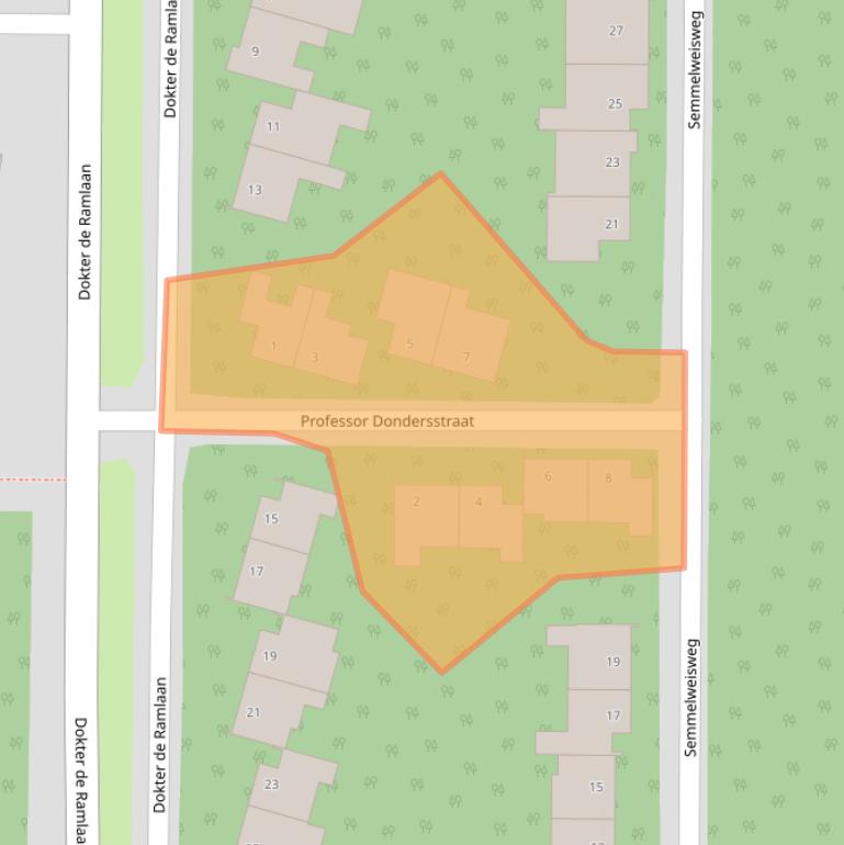 Kaart van postcodegebied 4624VD.