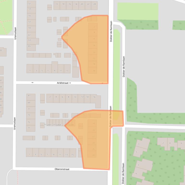 Kaart van postcodegebied 4624VL.