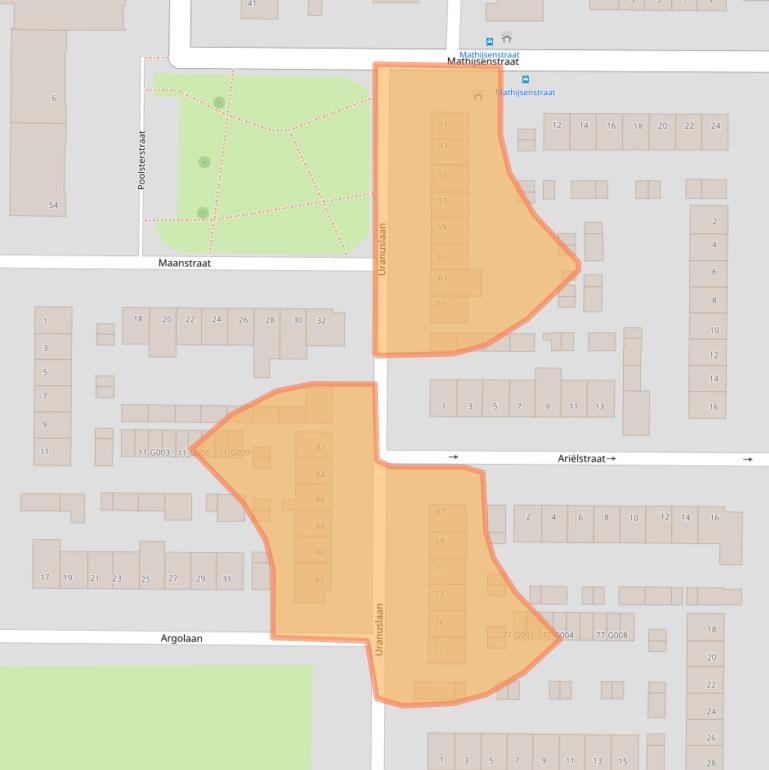 Kaart van postcodegebied 4624VP.