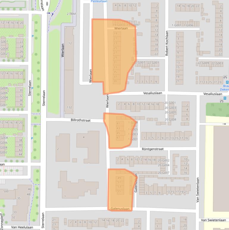Kaart van postcodegebied 4624XL.