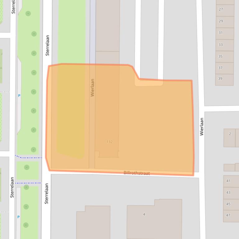 Kaart van postcodegebied 4624XN.