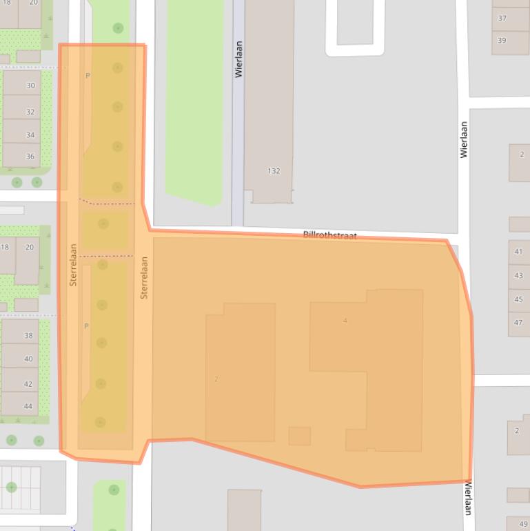 Kaart van postcodegebied 4624XP.