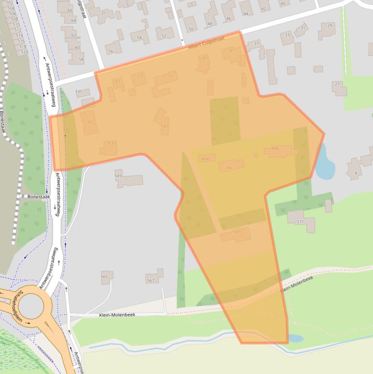 Kaart van postcodegebied 4625AK.