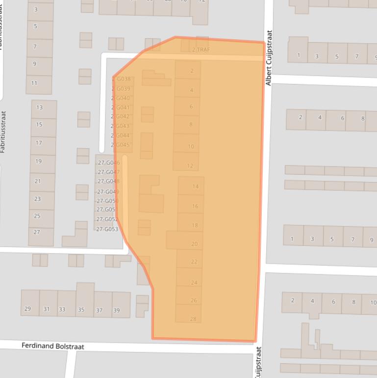 Kaart van postcodegebied 4625AL.
