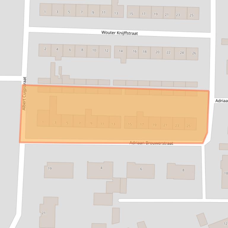 Kaart van postcodegebied 4625AN.