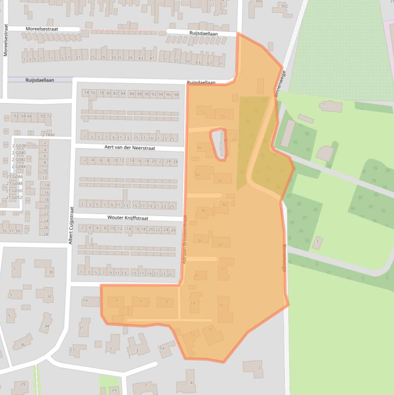 Kaart van postcodegebied 4625AP.