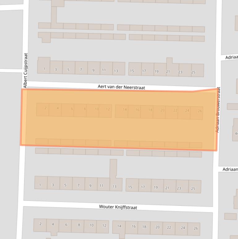 Kaart van postcodegebied 4625AV.