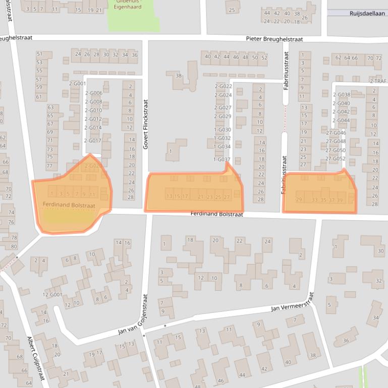 Kaart van postcodegebied 4625BA.
