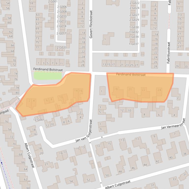 Kaart van postcodegebied 4625BB.