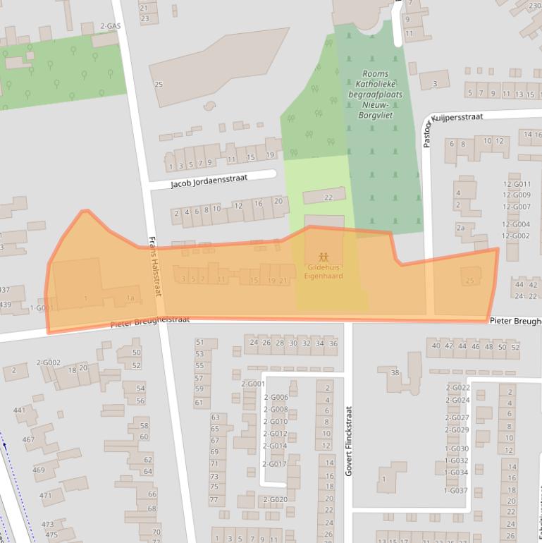 Kaart van postcodegebied 4625BG.