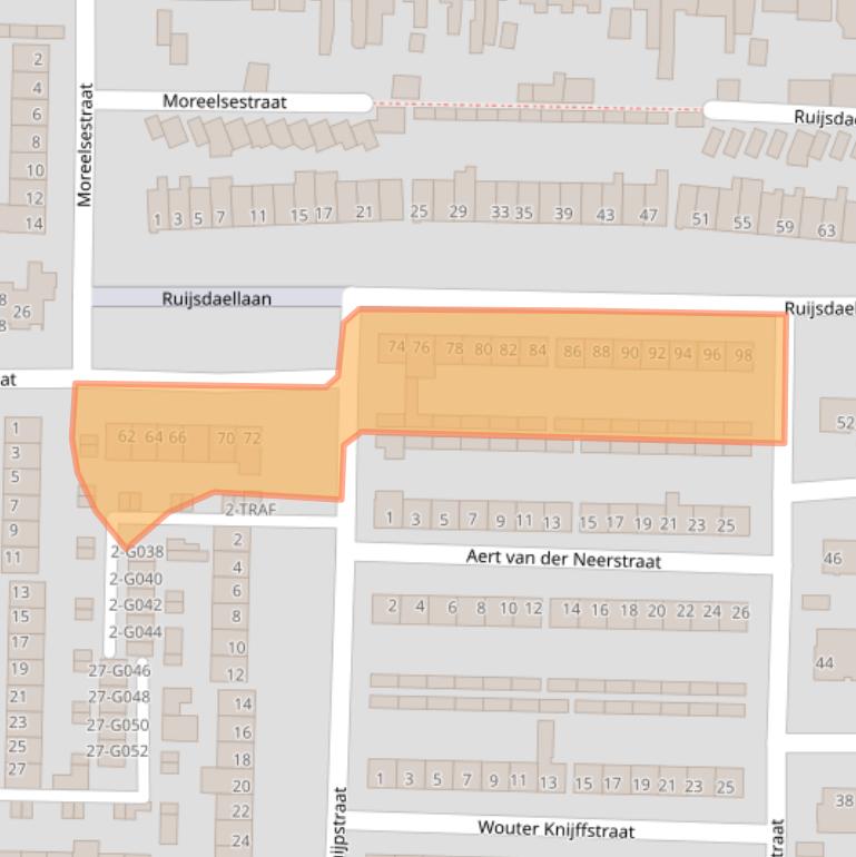 Kaart van postcodegebied 4625BM.