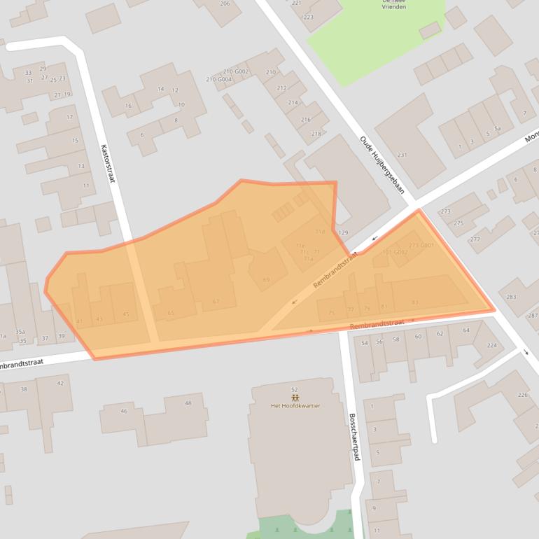 Kaart van postcodegebied 4625CB.