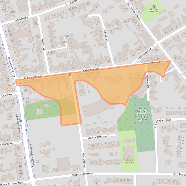 Kaart van postcodegebied 4625CC.