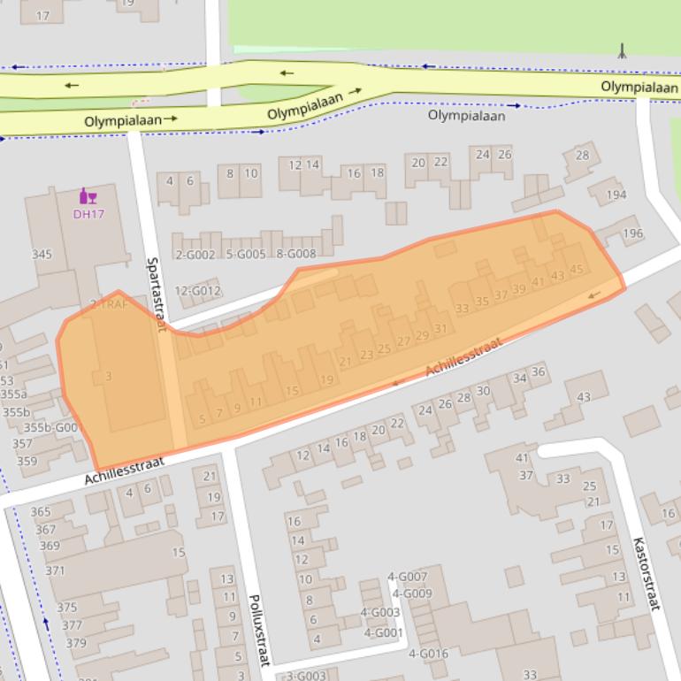 Kaart van postcodegebied 4625CG.