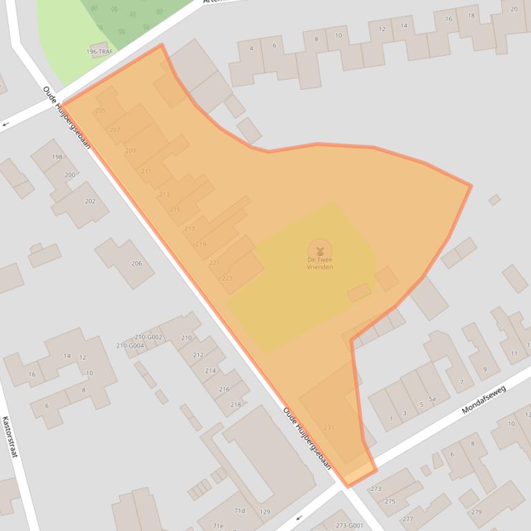 Kaart van postcodegebied 4625CJ.