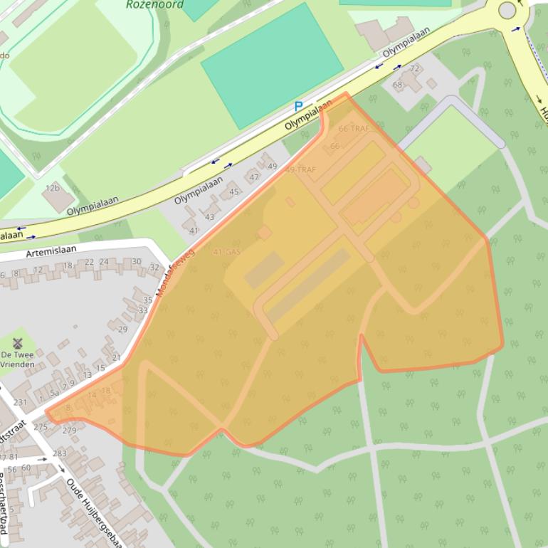 Kaart van postcodegebied 4625CR.