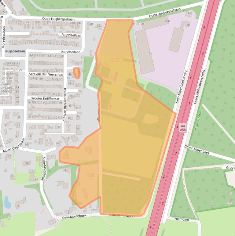 Kaart van postcodegebied 4625CV.