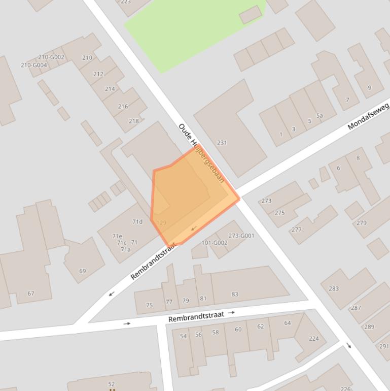 Kaart van postcodegebied 4625CW.