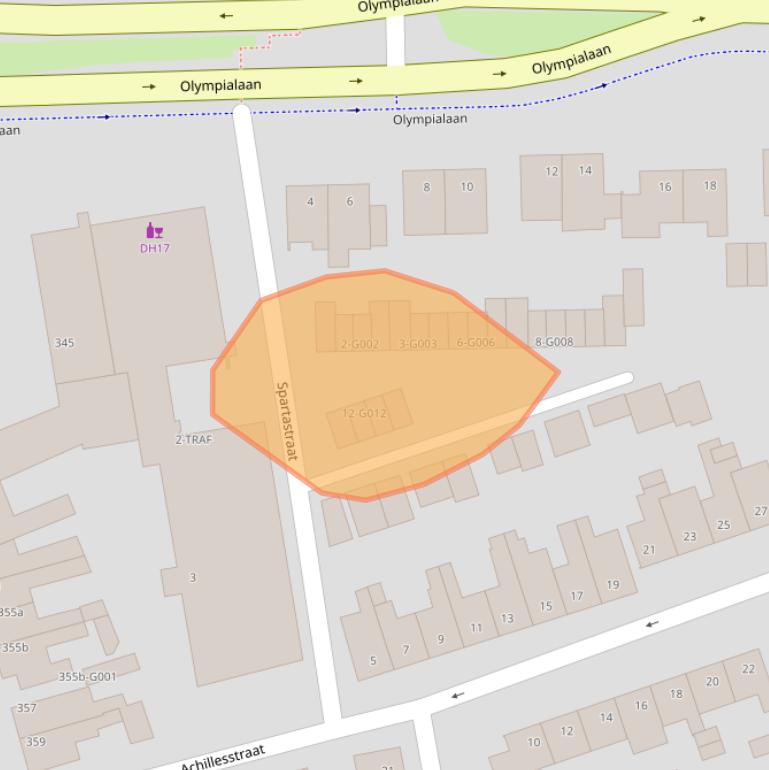 Kaart van postcodegebied 4625CZ.