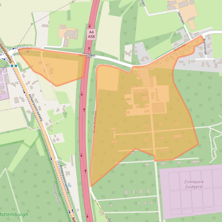 Kaart van postcodegebied 4625DB.