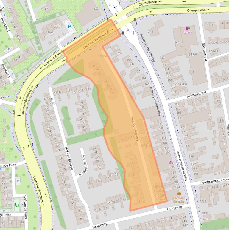 Kaart van postcodegebied 4625EG.
