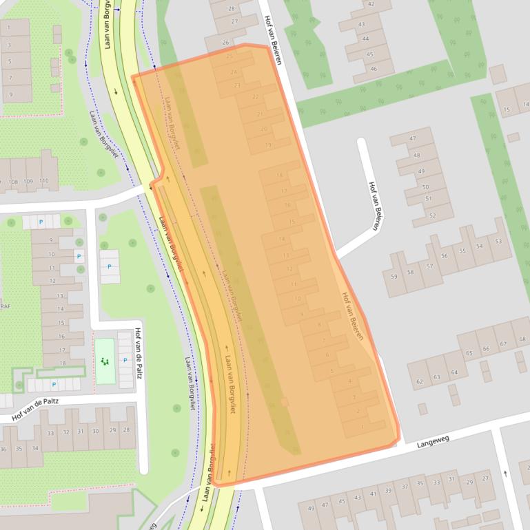 Kaart van postcodegebied 4625EH.