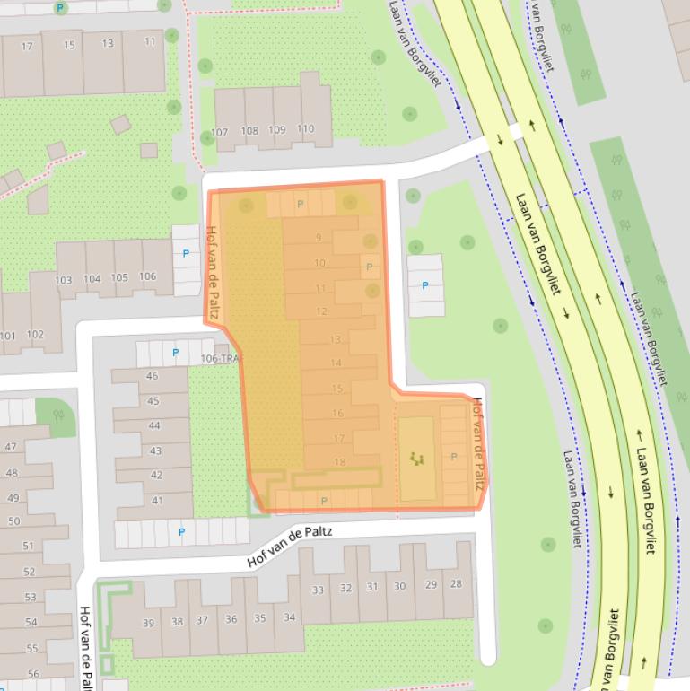 Kaart van postcodegebied 4625EL.