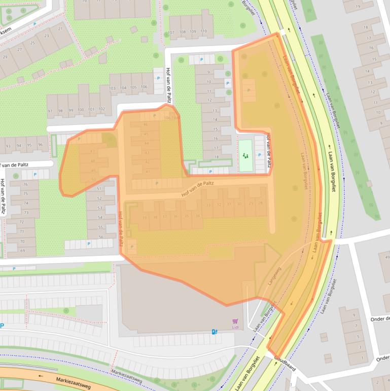 Kaart van postcodegebied 4625EM.