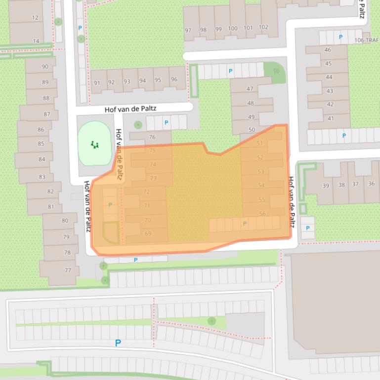 Kaart van postcodegebied 4625EN.