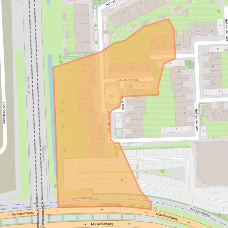 Kaart van postcodegebied 4625EP.