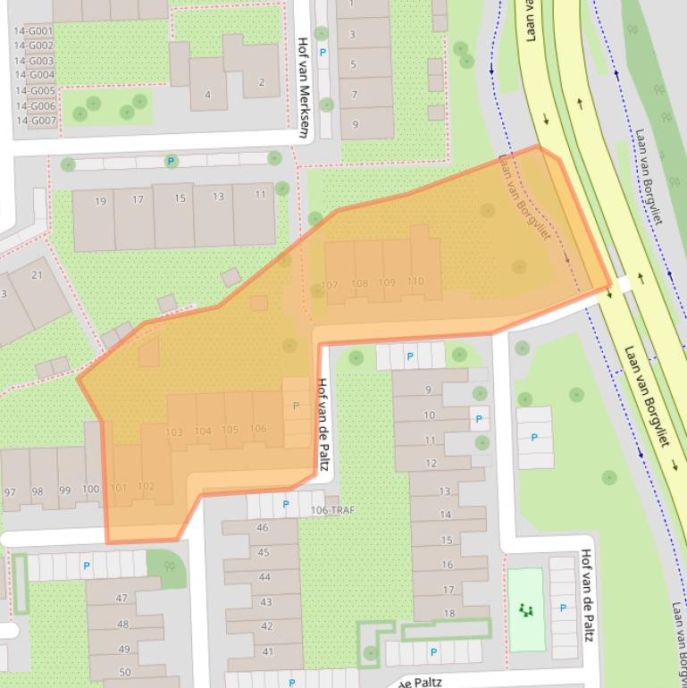 Kaart van postcodegebied 4625ER.