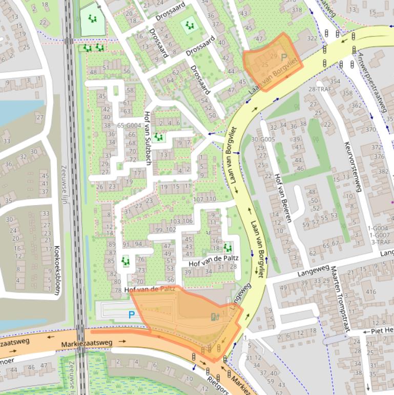 Kaart van postcodegebied 4625ES.