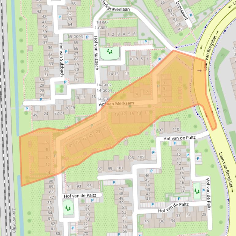 Kaart van postcodegebied 4625ET.
