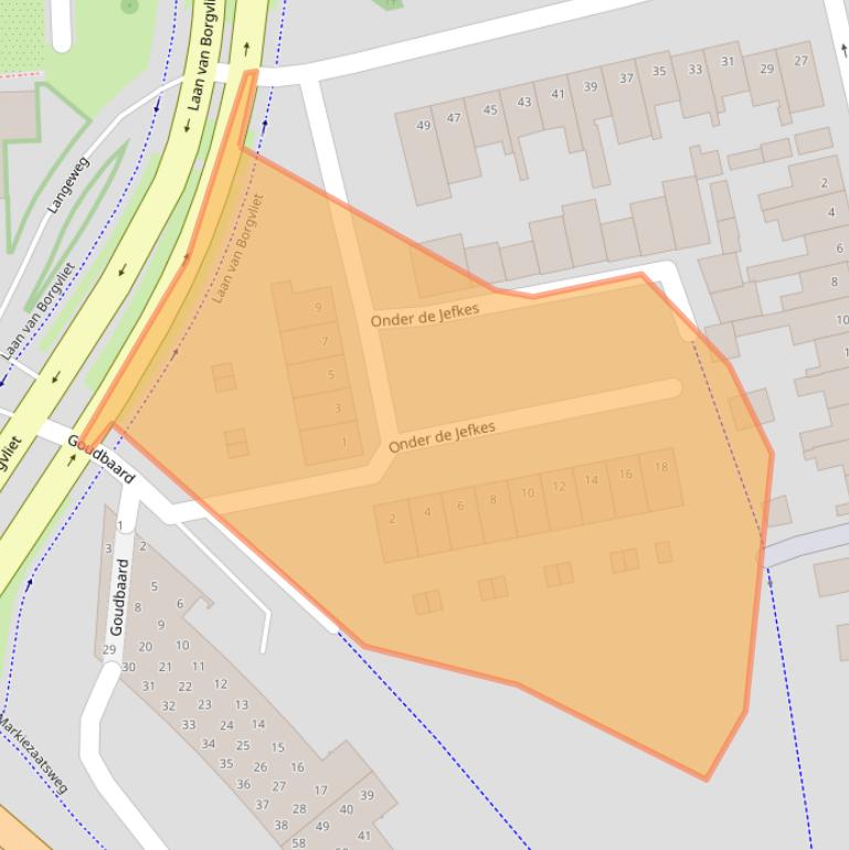 Kaart van postcodegebied 4625EV.