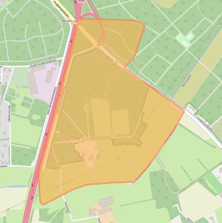 Kaart van postcodegebied 4625RA.