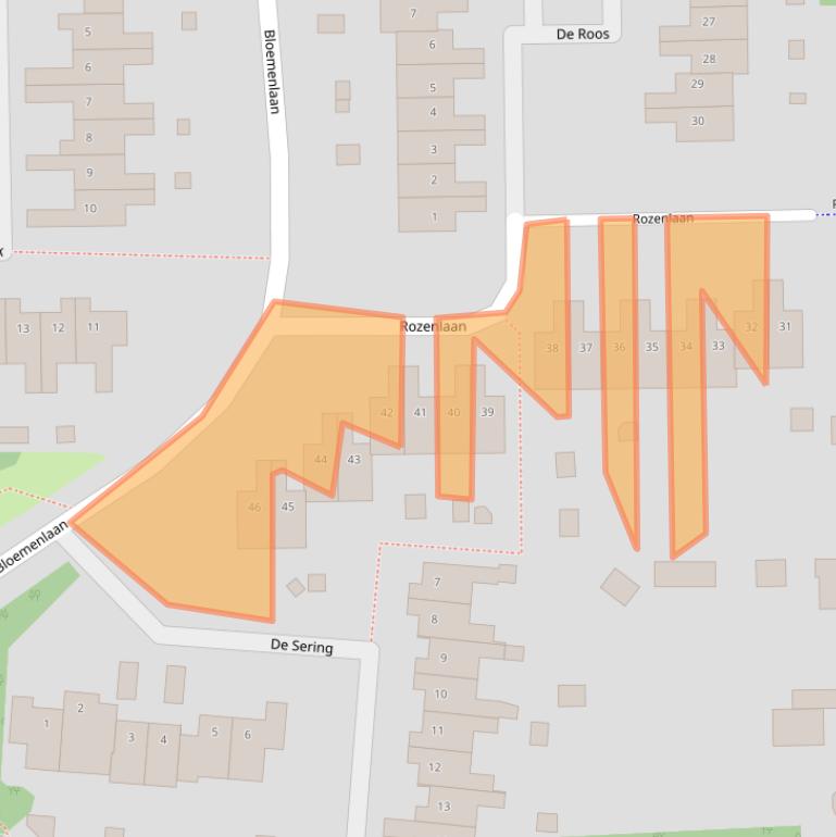 Kaart van postcodegebied 4631AK.