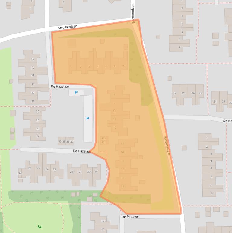 Kaart van postcodegebied 4631AP.