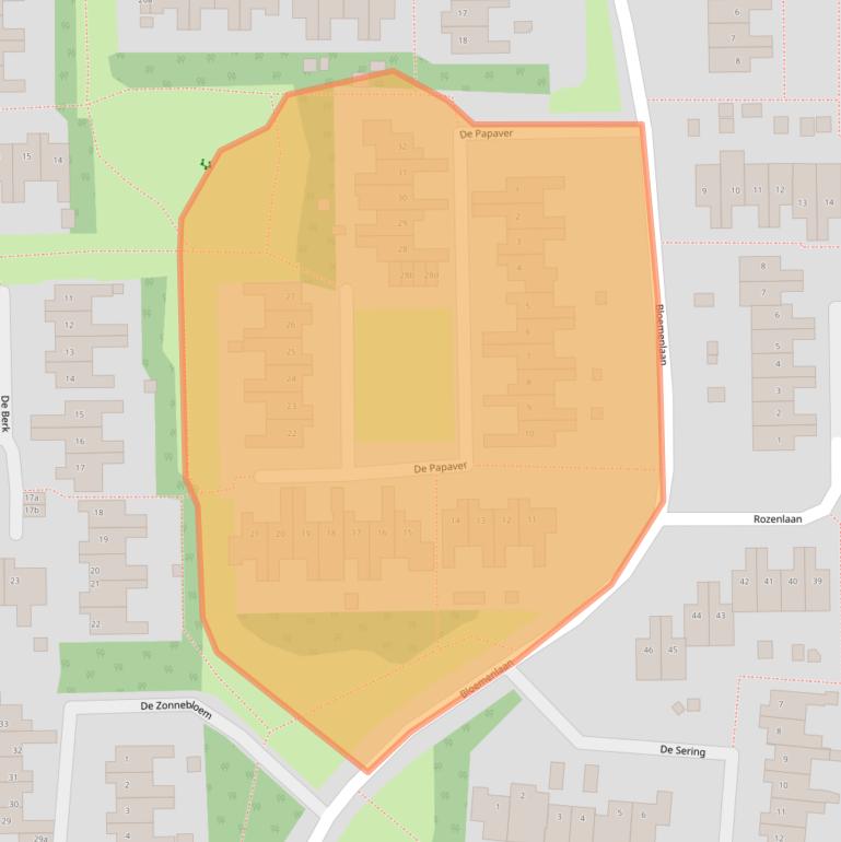 Kaart van postcodegebied 4631AV.