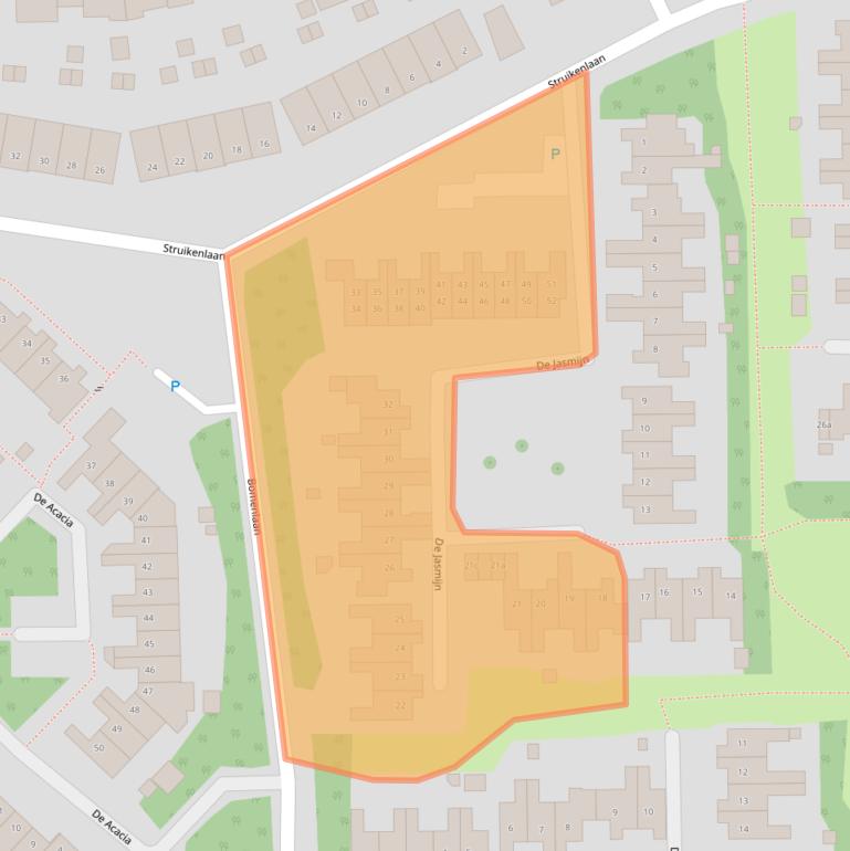 Kaart van postcodegebied 4631AZ.
