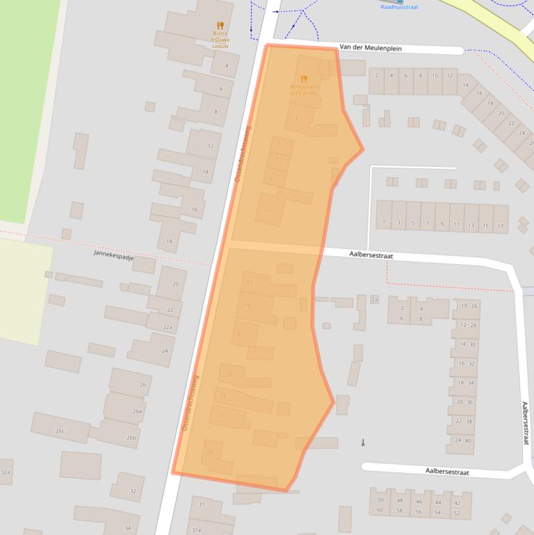 Kaart van postcodegebied 4631BA.