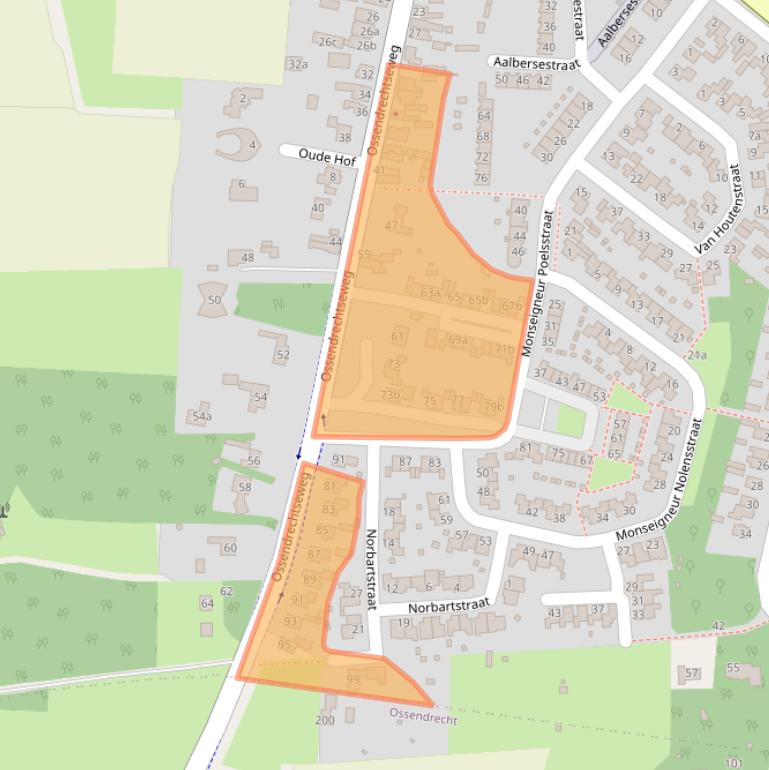 Kaart van postcodegebied 4631BB.