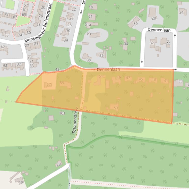 Kaart van postcodegebied 4631BG.