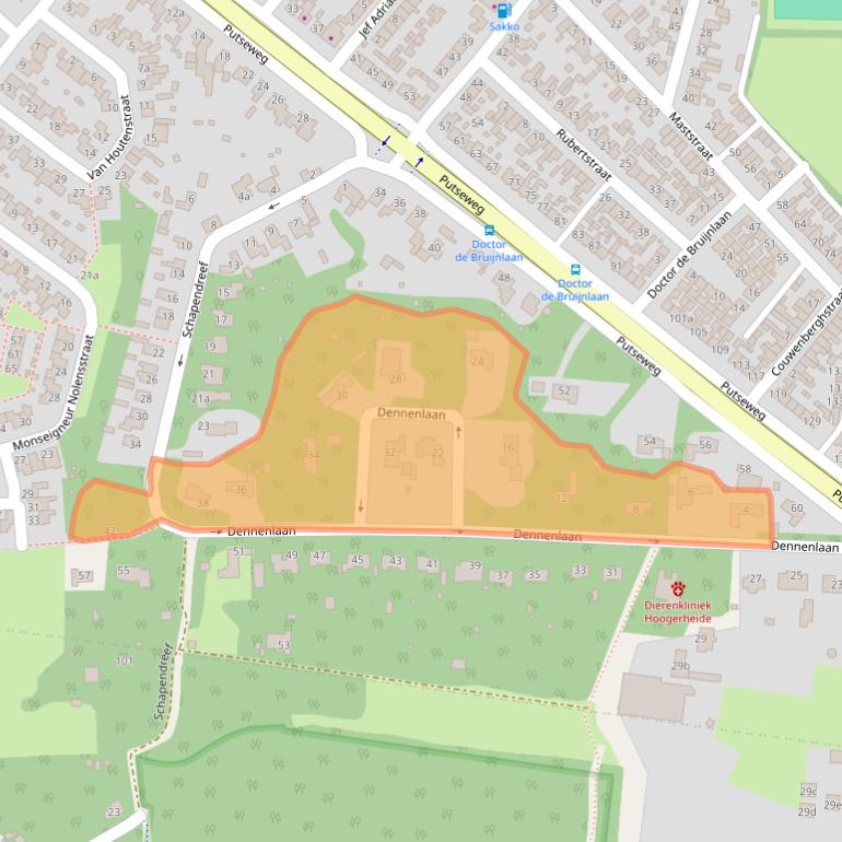 Kaart van postcodegebied 4631BH.