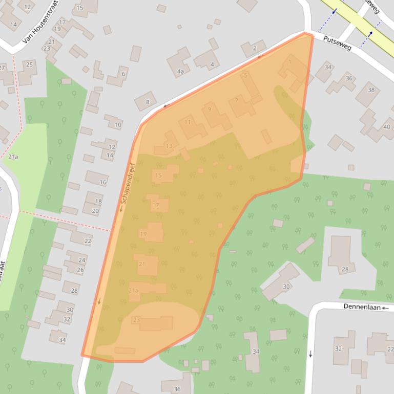 Kaart van postcodegebied 4631BK.