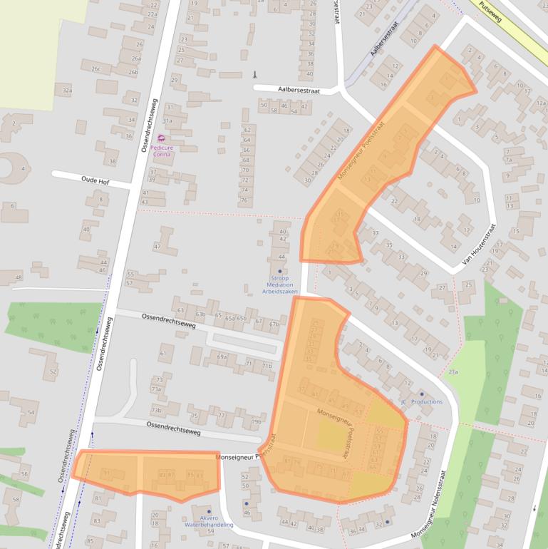 Kaart van postcodegebied 4631CA.