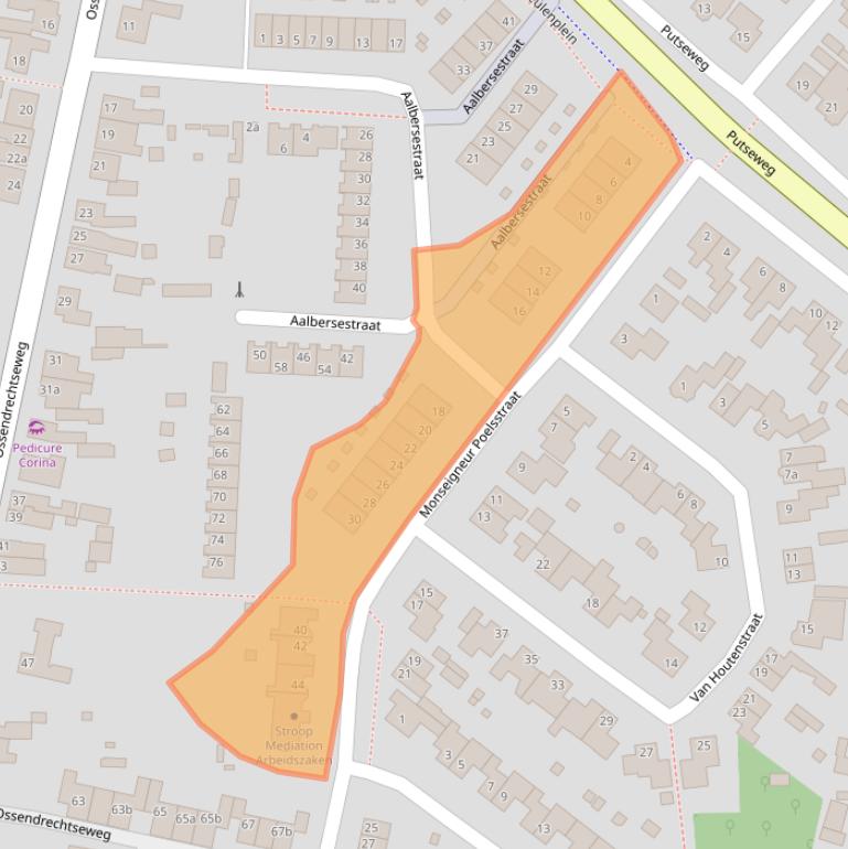 Kaart van postcodegebied 4631CB.