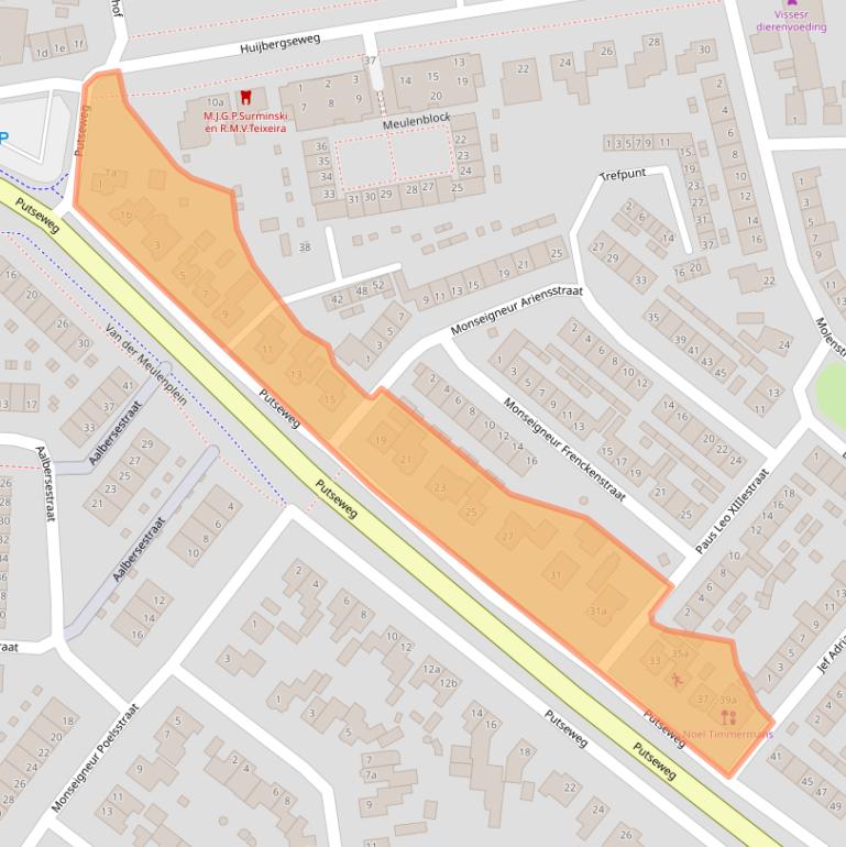 Kaart van postcodegebied 4631CH.