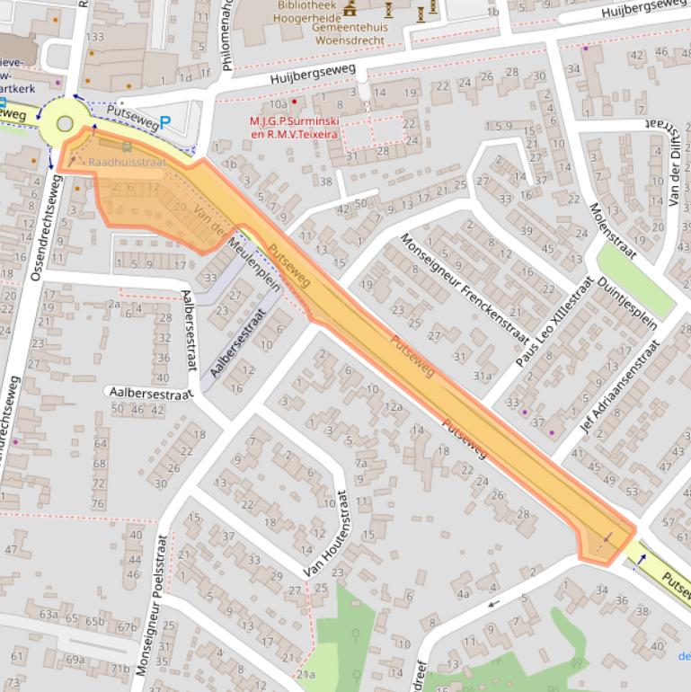 Kaart van postcodegebied 4631CZ.